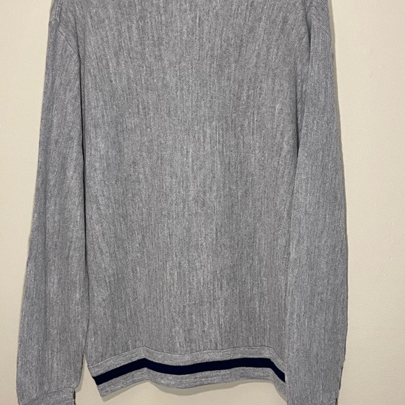 Vintage Izod Lacoste Gray Pullover Sweater Long Sleeve Made In USA Large (G) - Picture 9 of 11
